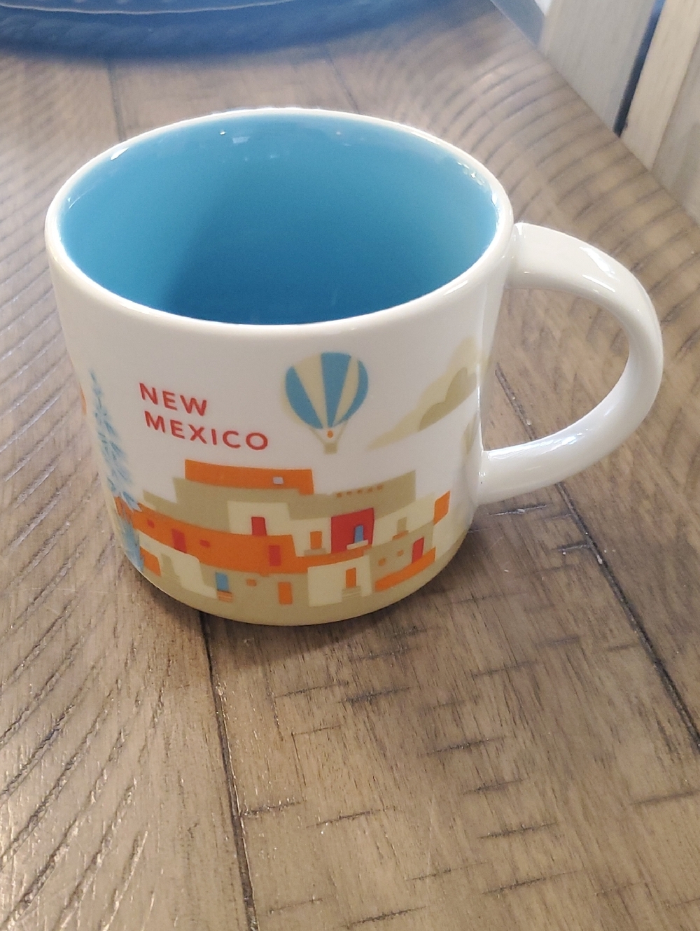 Starbucks New Mexico Ceramic Mug with Bright Blue Interior